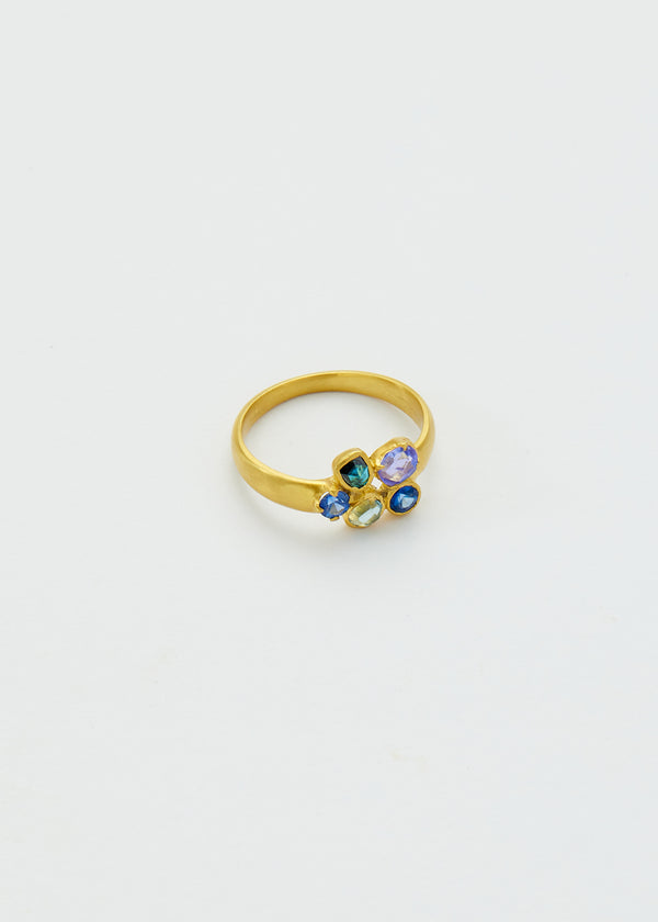 Pippa Small 18kt Gold Indigo Small Cluster Ring