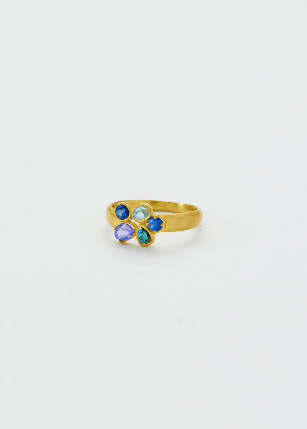 pippa small 18kt Gold Indigo Small Cluster Ring