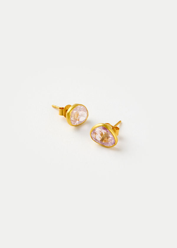 Pippa Small 18kt Gold Kunzite Classic Studs