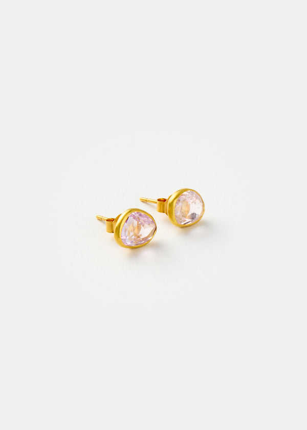 Pippa Small 18kt Gold Kunzite Classic Studs