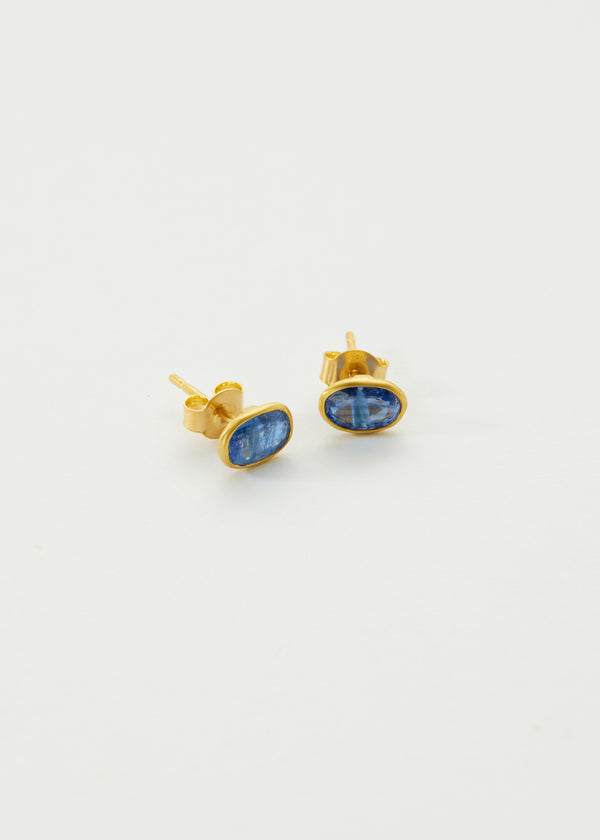 pippa small 18kt Gold Kyanite Classic Studs