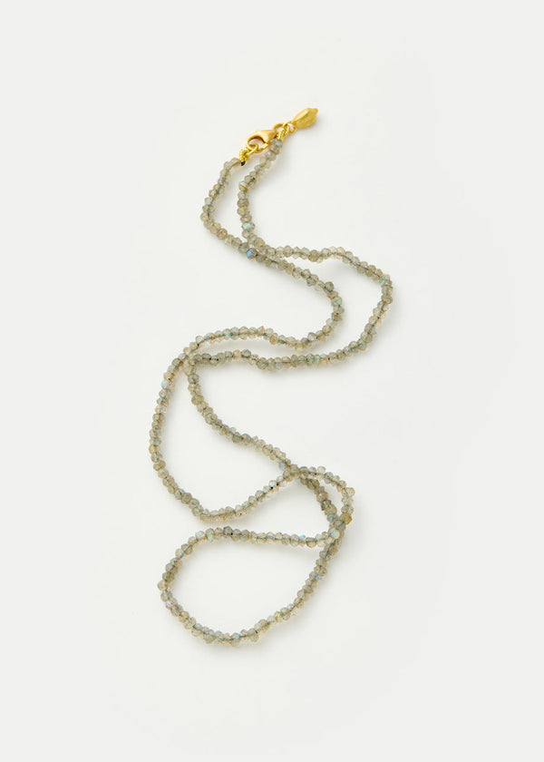 Pippa Small 18kt Gold Labradorite Beaded Necklace