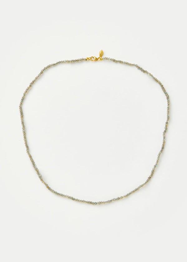 pippa small 18kt Gold Labradorite Beaded Necklace