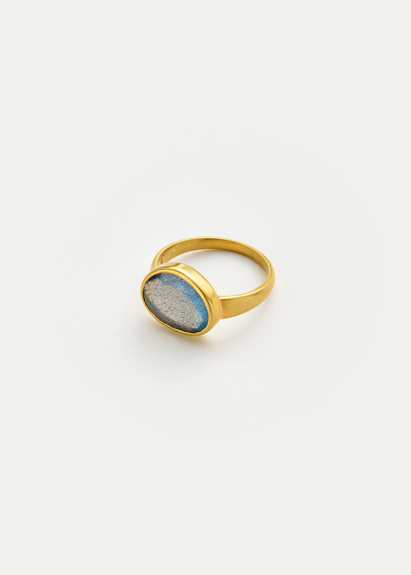 pippa small 18kt Gold Labradorite Greek Ring