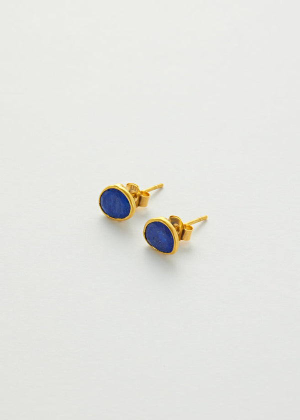 pippa small 18kt Gold Lapis Lazuli Classic Studs