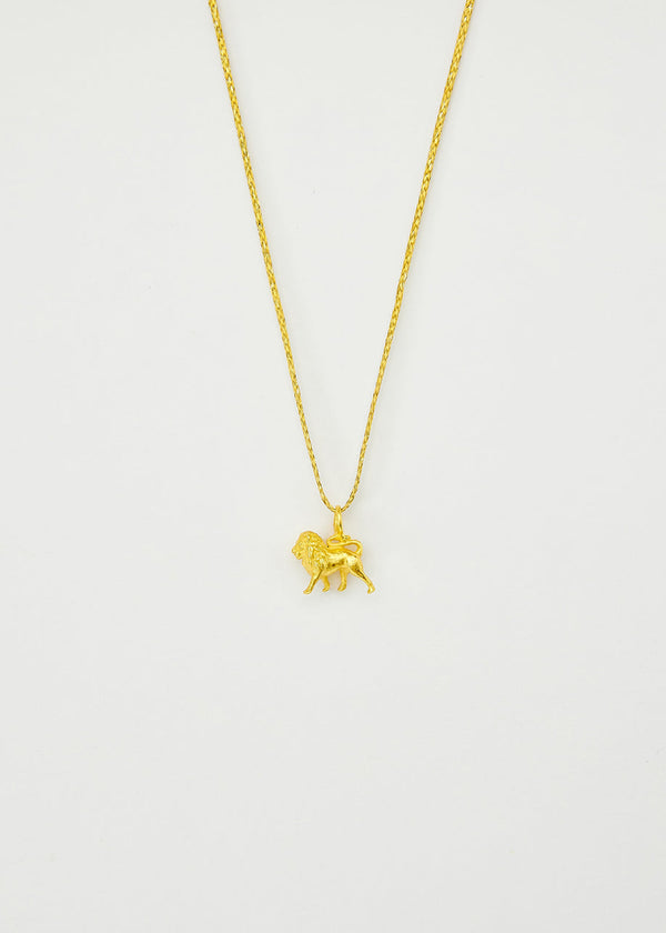 pippa small 18kt Gold Lion Amulet on Cord