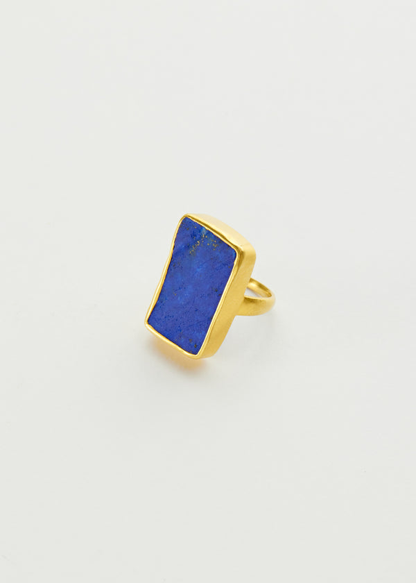 Pippa Small 18kt Gold Nila Lapis Greek Ring