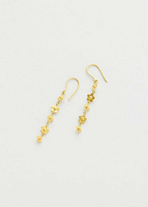 Pippa Small 18kt Gold Posy Drop Earrings