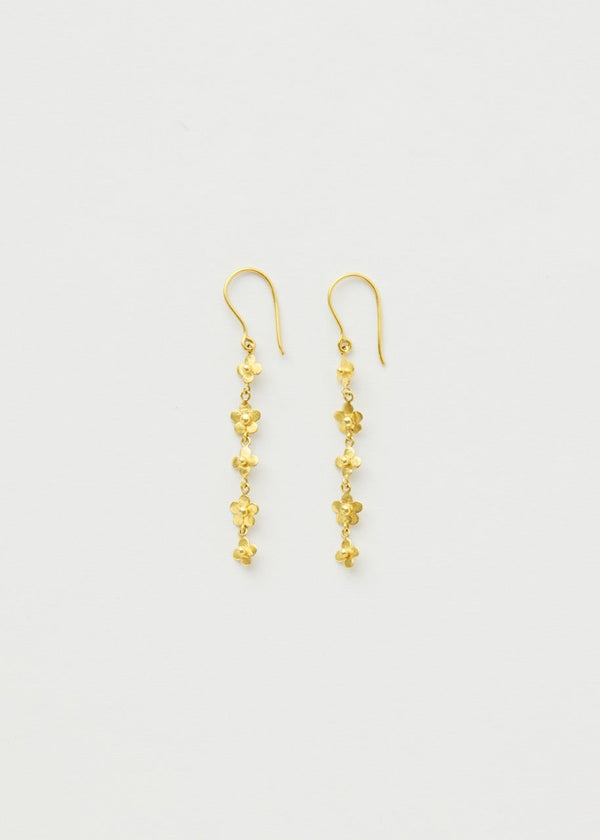 pippa small 18kt Gold Posy Drop Earrings