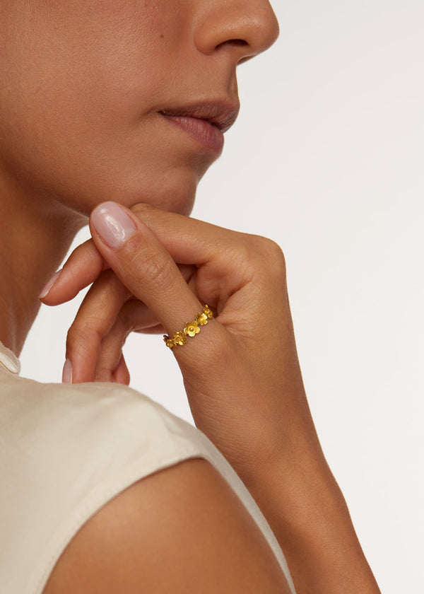 Pippa Small 18kt Gold Posy Eternity Ring