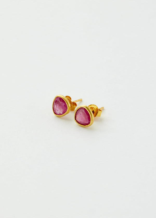 pippa small 18kt Gold Ruby Classic Studs
