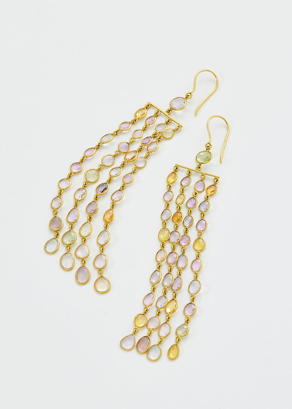 Pippa Small 18kt Gold Sapphire Blush Earrings