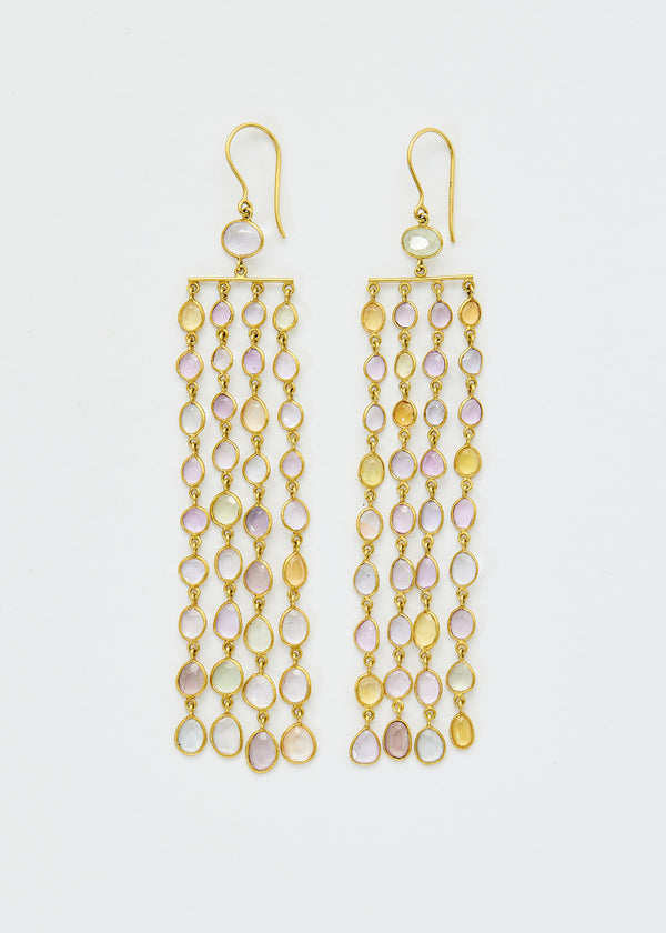 pippa small 18kt Gold Sapphire Blush Earrings