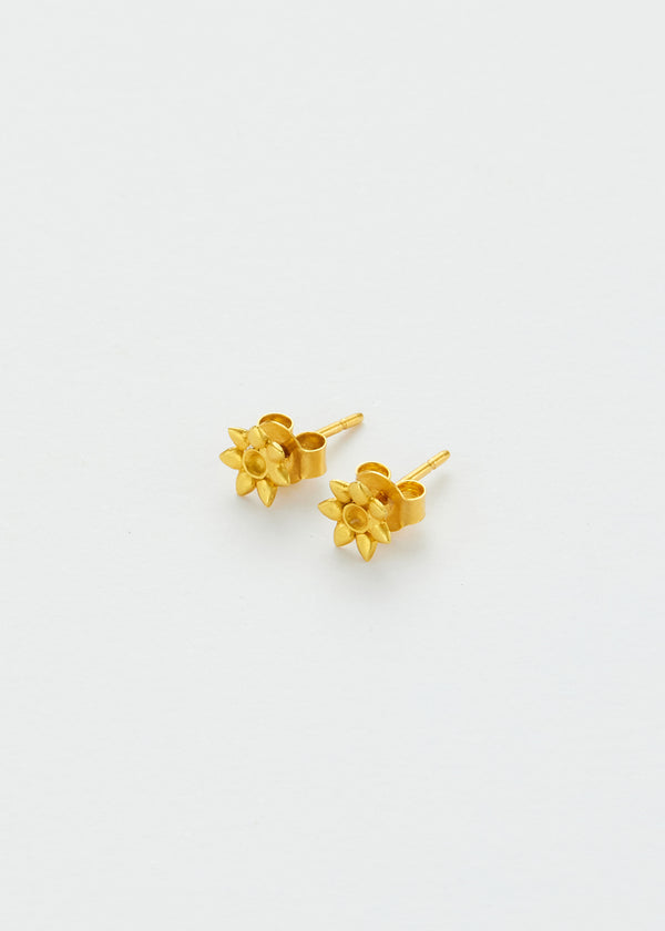 pippa small 18kt Gold Sunflower Studs