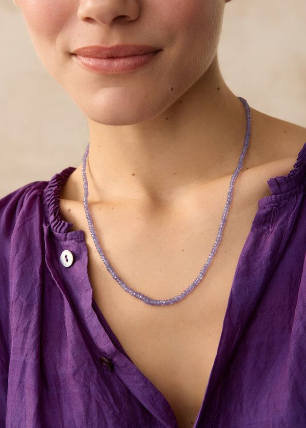 Pippa Small 18kt Gold Tanzanite Beaded Necklace