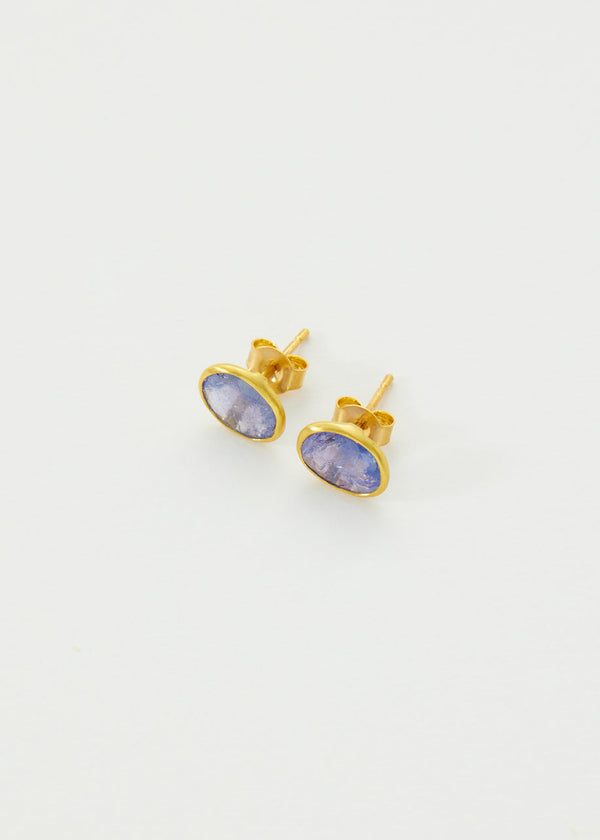 Pippa Small 18kt Gold Tanzanite Classic Studs