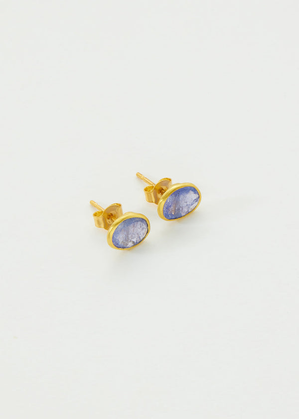 pippa small 18kt Gold Tanzanite Classic Studs
