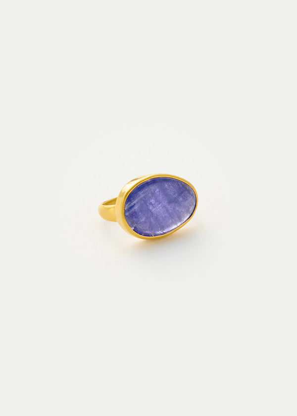 Pippa Small 18kt Gold Tanzanite Greek Ring