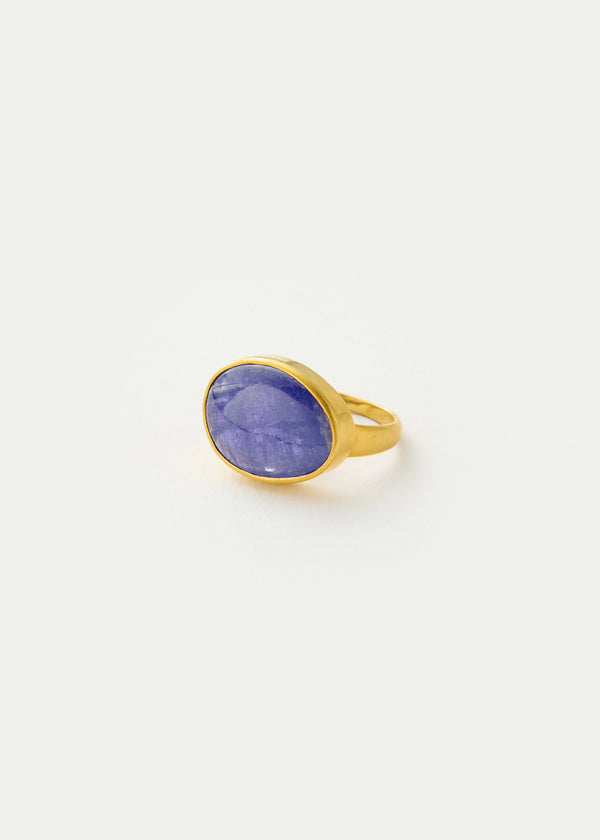 Pippa Small 18kt Gold Tanzanite Greek Ring