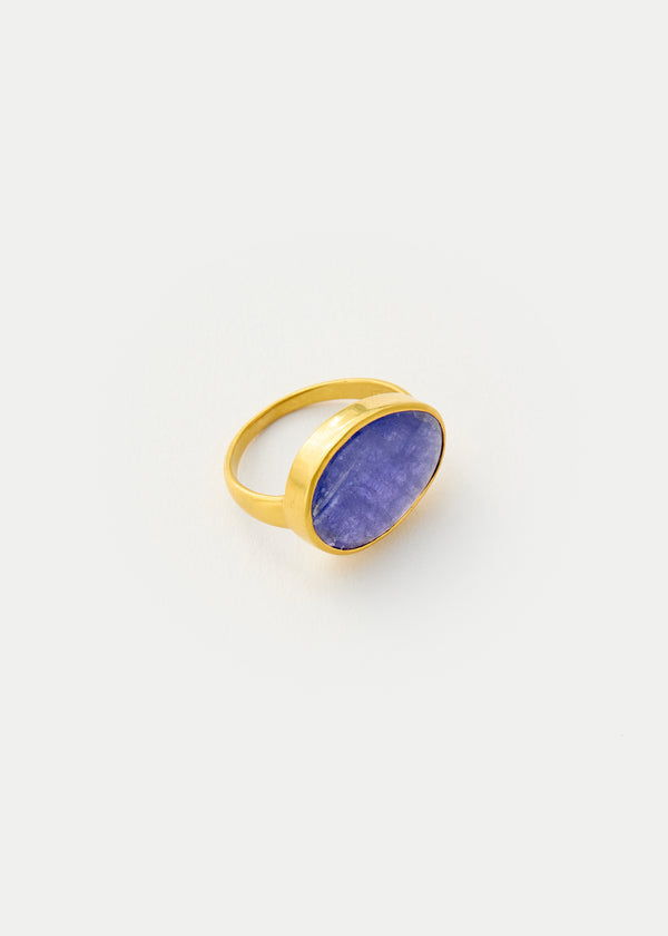 pippa small 18kt Gold Tanzanite Greek Ring