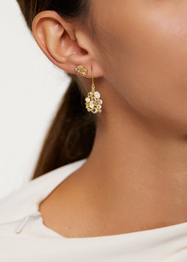 Pippa Small 18kt Gold Theia Cluster Earrings