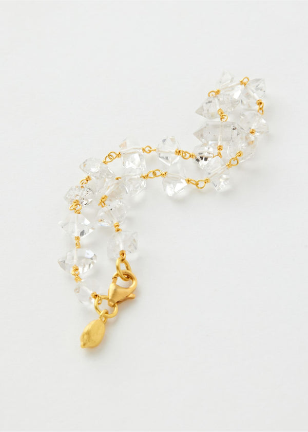 Pippa Small 18kt Gold Theia Herkimer Bracelet