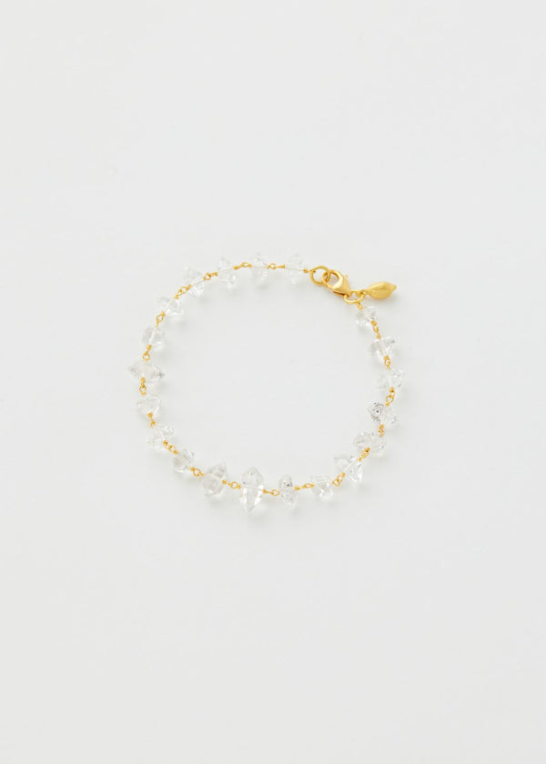 pippa small 18kt Gold Theia Herkimer Bracelet