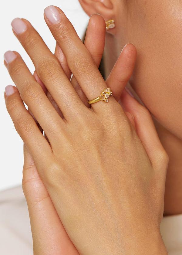 Pippa Small 18kt Gold Theia Small Cluster Ring