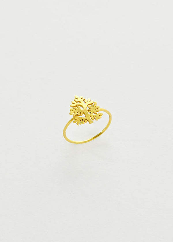 Pippa Small 18kt Gold Tree Of Life Wire Ring