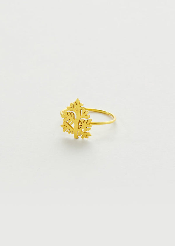 pippa small 18kt Gold Tree of Life Wire Ring
