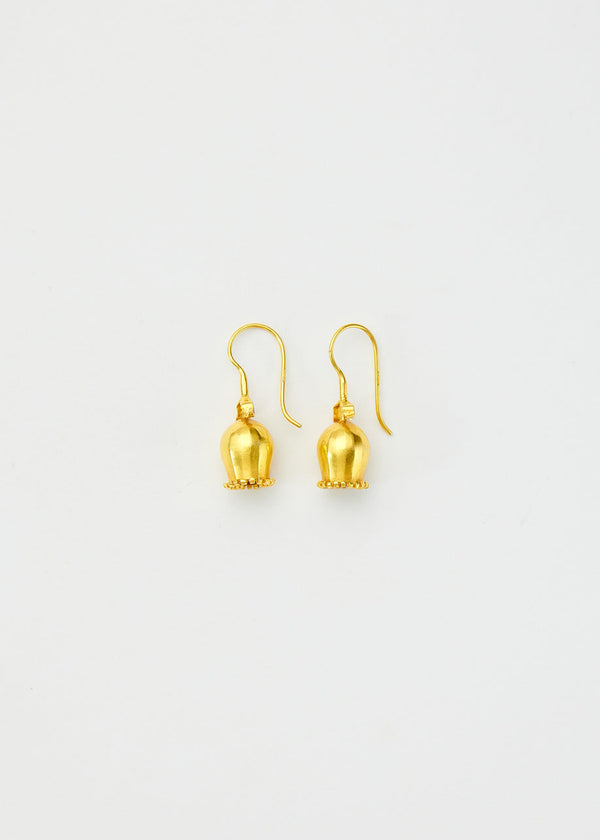 Pippa Small 18kt Gold Tulip Earrings