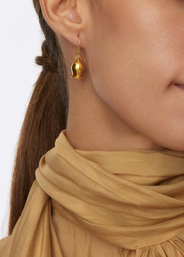 Pippa Small 18kt Gold Tulip Earrings