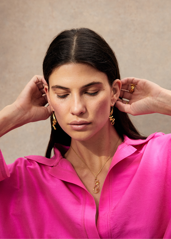 Pippa Small 18kt Gold Zen Rocks Earrings