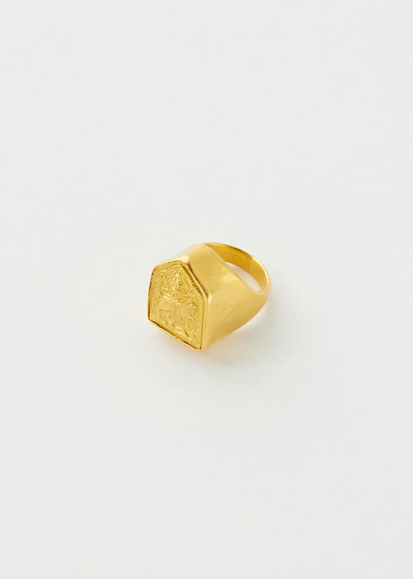 Pippa Small 22k Gold Goddess Durga Tibetan Ring