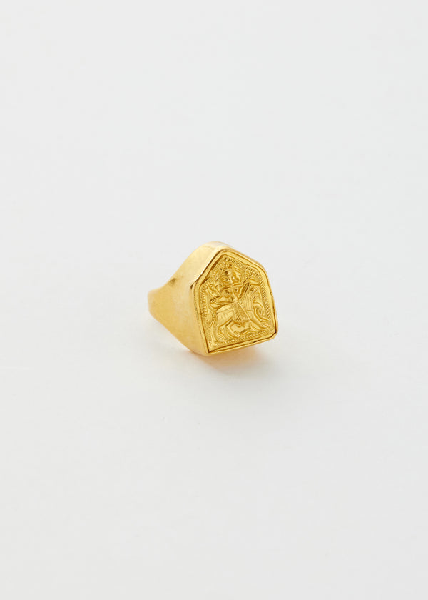 pippa small 22k Gold Goddess Durga Tibetan Ring