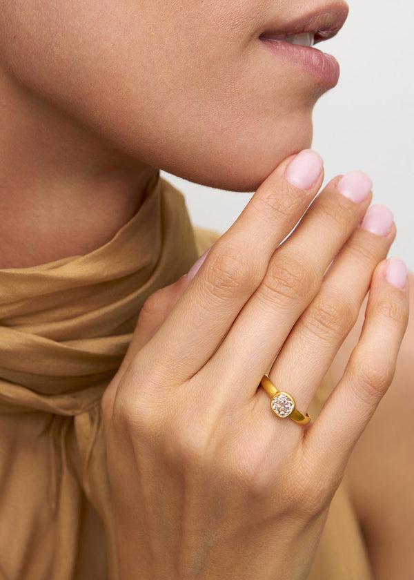 Pippa Small 22kt Gold Diamond Greek Ring