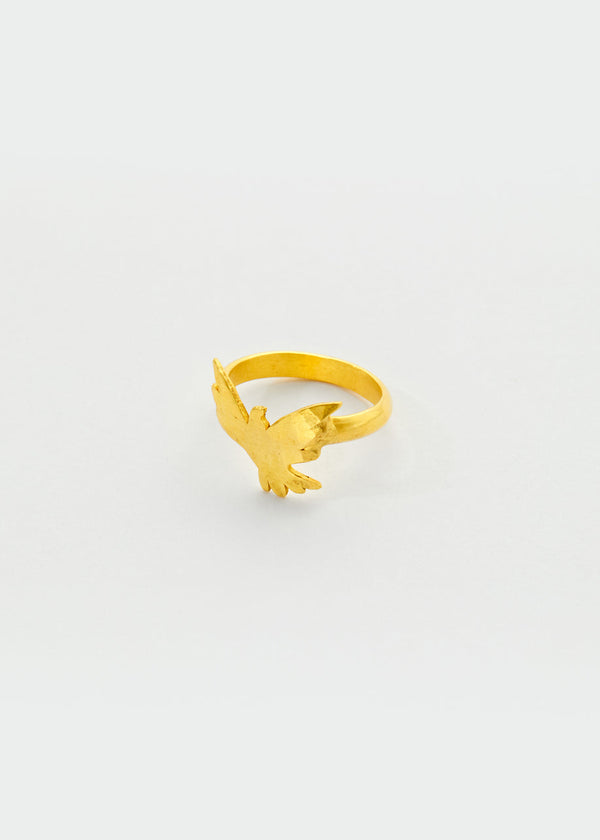 Pippa Small 22kt Gold Doves Of Peace Ring