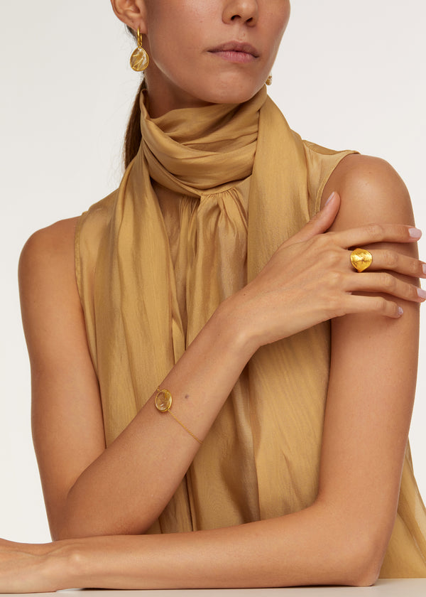 Pippa Small 22kt Gold Eye Ring