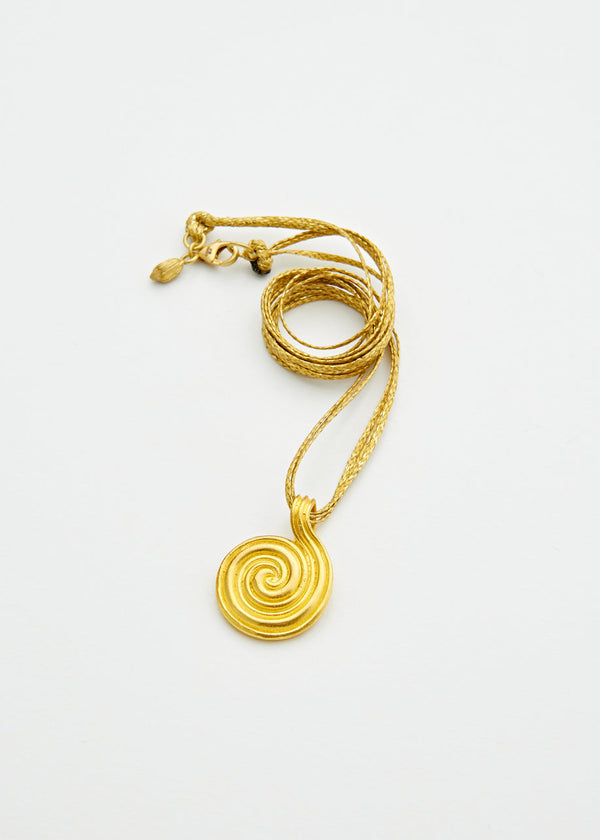 Pippa Small 22kt Gold Midas Spiral On Cord