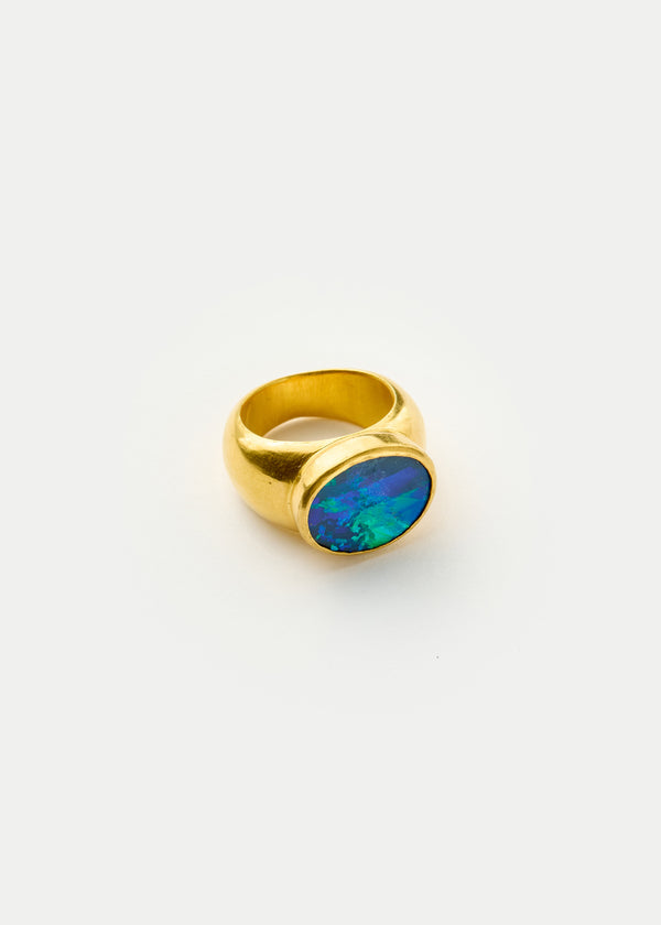 pippa small 22kt Gold Opal Ring