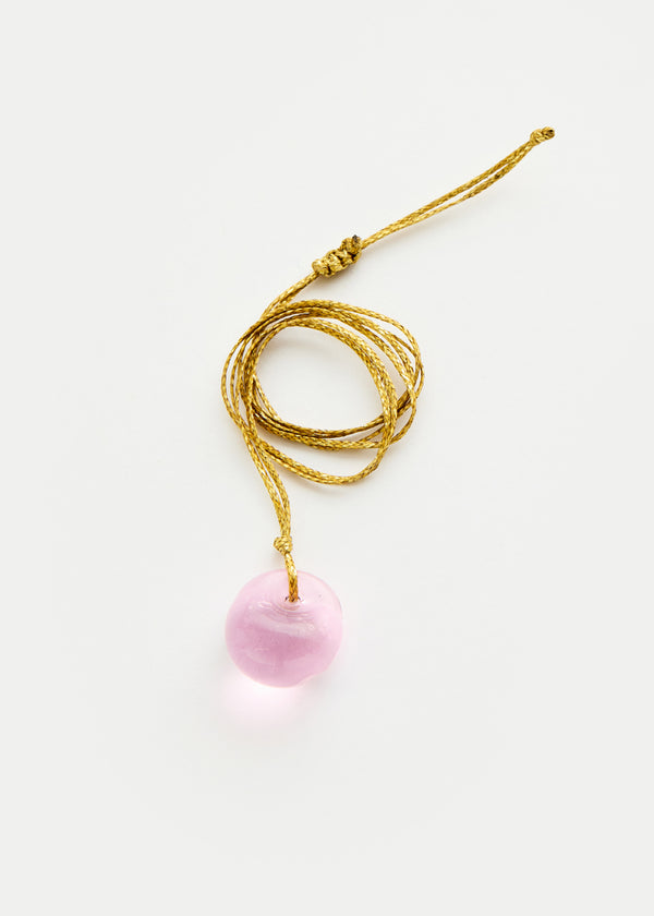 pippa small Azaz Pink Glass Bead on Cord