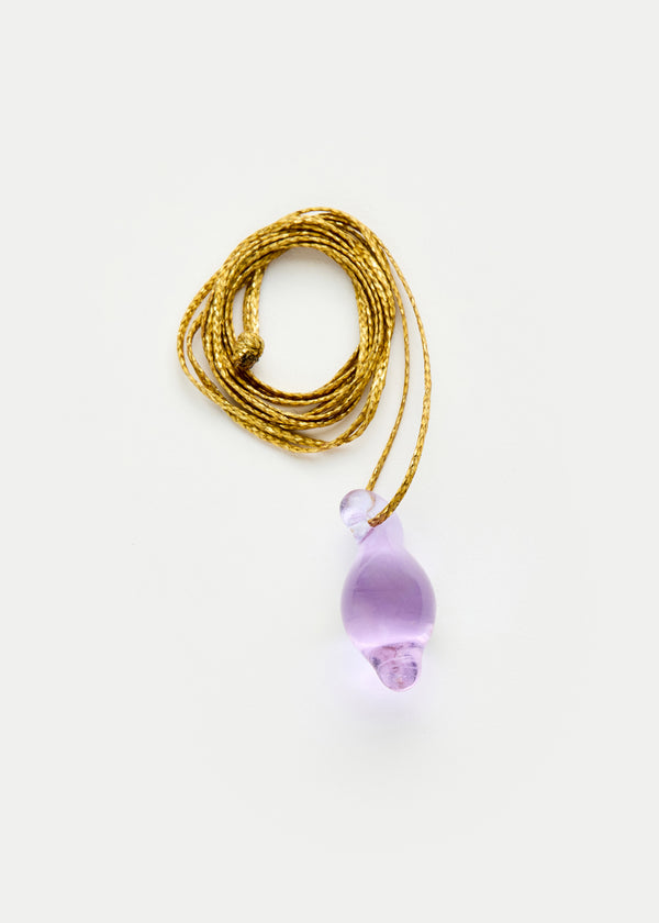 Pippa Small Azaz Purple Glass Seed Bead On Cord