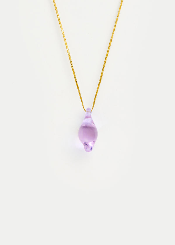 pippa small Azaz Purple Glass Seed Bead on Cord