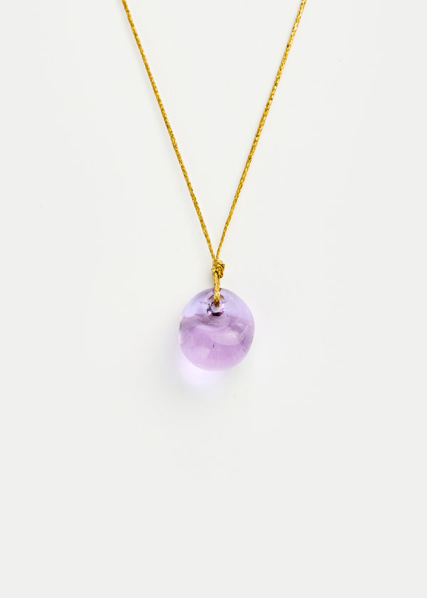 pippa small Azaz Purple Round Glass Bead on Cord
