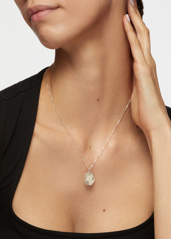 Pippa Small Sterling Silver Bethlehem Olive Branch Necklace