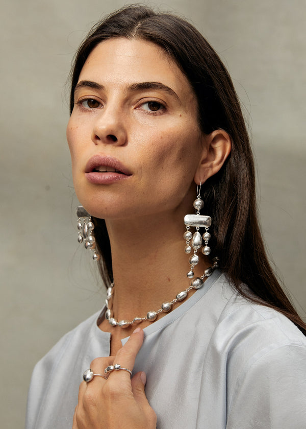 Pippa Small Sterling Silver PSTM Afghanistan Kushan Juman Earrings