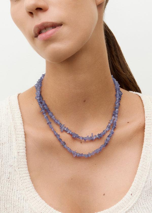 Pippa Small Sterling Silver Tanzanite Beaded Necklace