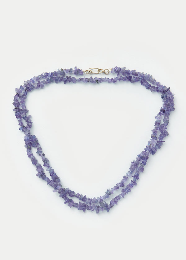 pippa small Sterling Silver Tanzanite Beaded Necklace