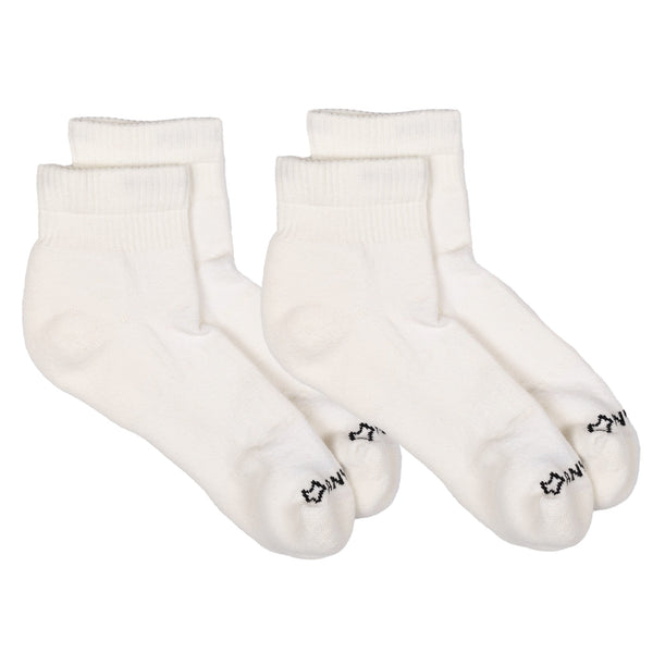 Pistil Anywear Essential Lightweight Quarter Crew Sock 2 Pack Cloud/Cloud