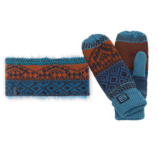 pistil Isabetta Headband and Mitten Set Teal